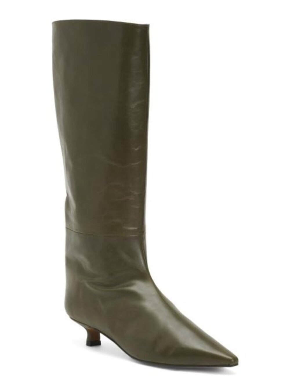 ANGEL ALARCON Made In Spain Leather High Shaft Heeled Boots